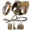 MOKATES Großes Hundegeschirr, Deutscher Schäferhund, Malinois, Trainingsweste, Hundegeschirr und Leine und Halsband, Set für alle Hunderassen, komplettes Set, M