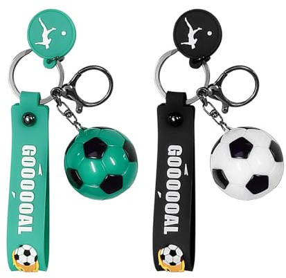 2 Pieces Football Keychains, Gift Keychains, Mini Simulation Football Keychains, Car Keychains, Fan Keychains