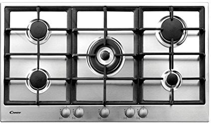 PIANO COTTURA CANDY PG952/1SXGH SERIE POP PLAN GAS 5 FUOCHI TRIPLA CORONA 90 CM GHISA INOX (Ricondizionato)
