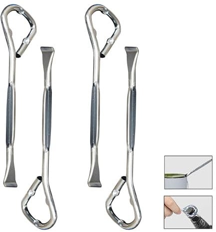 4 Pcs Metal Paint Can and Bottle Opener Tool, Paint Tin Can Opener Tool, Paint Tin Opener Tool for Opening Cans