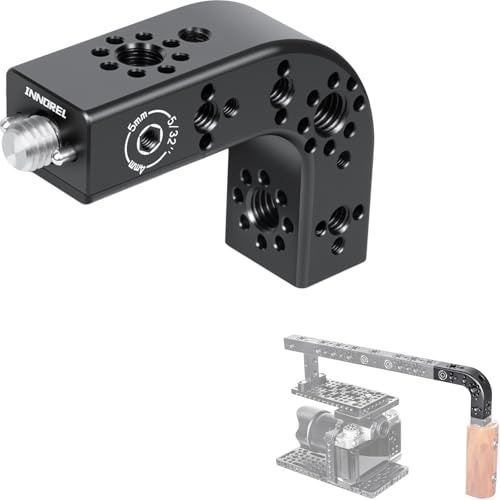 INNOREL CB2L ARRI Positionierungs-Obergriffverlängerung Universeller CNC-Multifunktions-Käsegriff 90°-Winkelhalterung 3/8-Schraube für Kamera-Rabbit-Cage-Videogeräte-Gimbal-Stabilisator