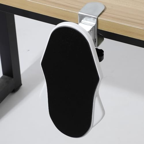 PRETYZOOM Support Accoudoir de Bureau Pliable avec Coussin Confortable Repose-poignet Réglable à Pince Extensible pour Ordinateur Montage sans Perçage pour Travail Prolongé et Ergonomie