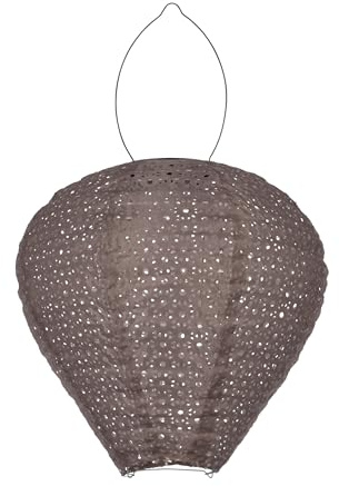 EGLO Solar-Lampion Z_Solar, Solarlampe für außen, Garten Lampe Outdoor | Laterne hängend, Balkon Deko aus Kunststoff in Beige, warmweiß, IP44