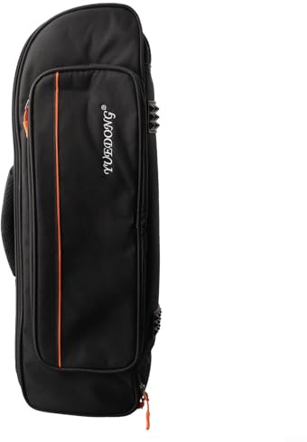 Glomc Leichter Trompeten-Rucksack aus Oxford-Stoff für einfachen Transport und Schutz von Blechblasinstrumenten, Schwarz