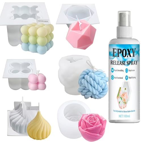 Dayysiuy Distaccante per Resina Epossidica, 100 Ml Spray Distaccante per al Silicone, Agente Distaccantes Liscio per Resina Epossidica, per,Gesso,Fai-da-Te,Artigianato,progetti Artistici Colata