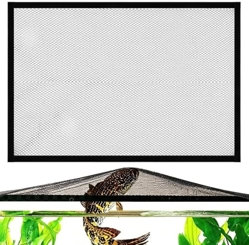 Magnetische Aquariumabdeckung, Aquarium Anti Spring Netz, Fischtankhaube Abdeckung, Mesh-Terrarium-Deckel, verhindert das Entkommen von Fischen und Reptilien, 60x30cm/80x40 cm