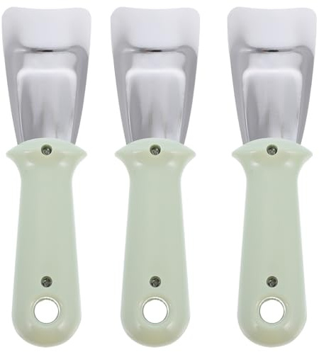 OSALADI Lot de 3 Pelles à Givre Vertes en Pp et Acier Inoxydable, Grattoirs Droits et Incurvés Trous Suspendre, pour Enlever Glace et Givre Réfrigérateurs et Congélateurs