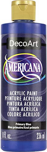 DecoArt Americana 8 Ounce PRMARY BLU, Primary Blue, One Size