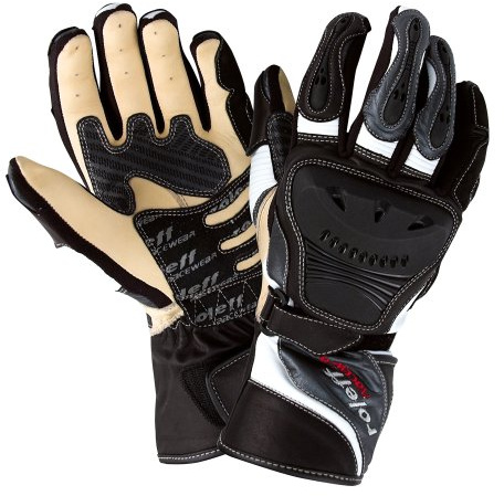 Roleff Racewear Lederhandschuhe, Schwarz/Grau, Größe M