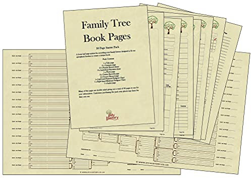 Family Tree Book Page Starter Pack (Parchment)