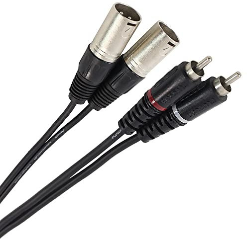 Plugger Câble Bretelle XLR mâle 3b/RCA mâle 0,60 m Noir