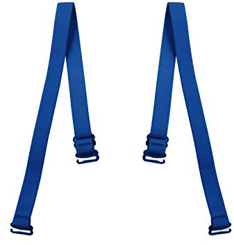 sourcing map Damen verstellbare Leopard BH-Träger Mode elastischen BH-Band Dunkelblau 1.5cm