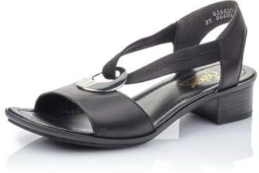 Rieker 62662, Sandali a Punta Chiusa Donna, Schwarz Schwarz Schwarz 01, 37 EU