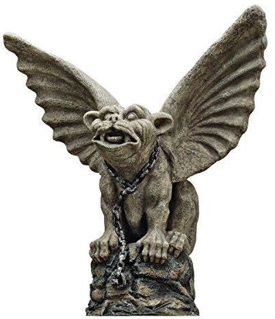 Design Toscano Chained Cathedral Gargoyle Statue, Two Tone Stone
