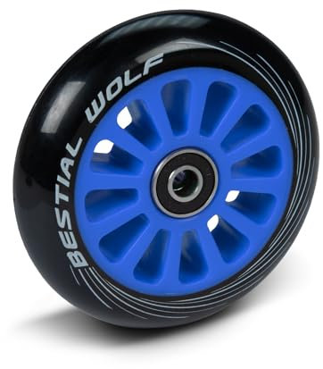 Bestial Wolf Roue Pilot pour Scooter Freestyle, diamètre 100 mm (Bleu)