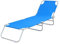 Mediawave Store - Lettino Prendisole Pieghevole 2309 con Schienale Regolabile, Brandina per Campeggio, Lettino Richiudibile e Trasportabile, per Mare, Piscina, Arredo Giardino (Blu)