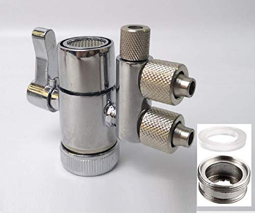 Zwei-Wege-3/8 Messing Umsteller Ventil abzulenken Chrom f¨¹r Wasser Filter Wasser Prufiers und vieles mehr
