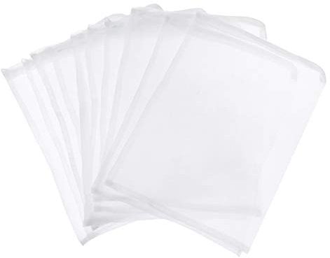 UEETEK 10 Pcs Aquarium Filter Bag Nylon Mesh Filter Media Bag with Zip for Aquarium/Garden/Pond - 25 x 35cm