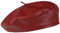 Lipodo Kunstleder Baskenmütze Damen/Herren - Baske mit Futter - Gefütterte Franzosenmütze in Lederoptik - Packable - Mütze Sommer/Winter Bordeaux L/XL (58-60 cm)