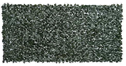 Outsunny 1-Piece Artificial Leaf Hedge Screen Privacy Fence Panel for Garden Outdoor Indoor Decor, Dark Green, 3M x 1.5M