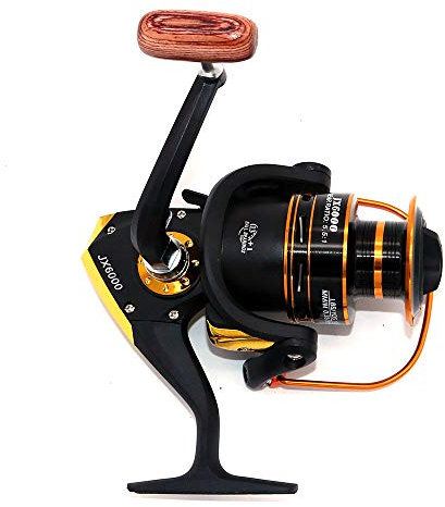 NUZAMAS JX6000 Angelrollen - 12 + 1 Kugellager, leichte, Glatte Spinnrollen, max. 12 kg Zugkraft, Sa
