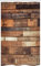 ABAKUHAUS Holz Schmaler Duschvorhang, Brown Rustic Boden Blick, Badezimmer Deko Set aus Stoff mit Haken, 120 x 180 cm, Braun