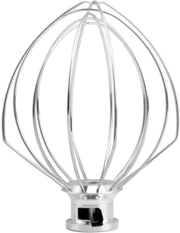 K45WW 6'' Wire Whip for 4.5-5Qt KitchenAid Tilt-Head Stand Mixer, Kitchenaid Whisk Replacement, Flour Cake Balloon Whisk