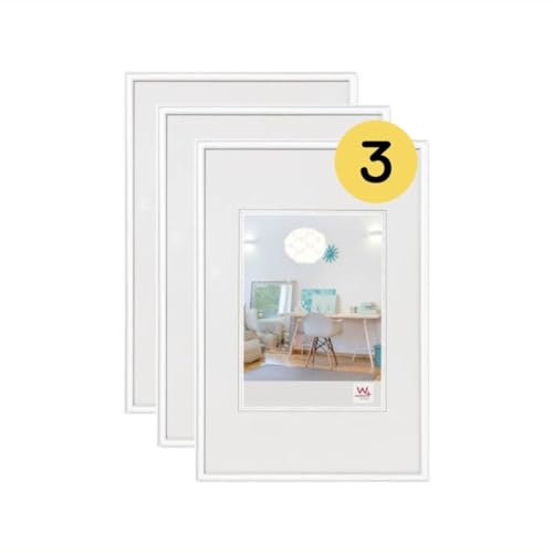 walther design Cadre photo Walther Design blanc 30 x 45 cm lot de 3, cadre plastique New Lifestyle KV045W3