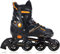 Raven Pulse Inline Skates Inliner für Kinder und Erwachsene OPTIONAL 2in1 mit Schlittschuhen verstellbar (Black/Orange ohne Kufen, 37-40 (23,5-26cm))