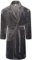 Adore Home Mens Soft Warm Flannel Fleece Bathrobe Mens Dressing Gown Shawl Collar, Charcoal, L-XL