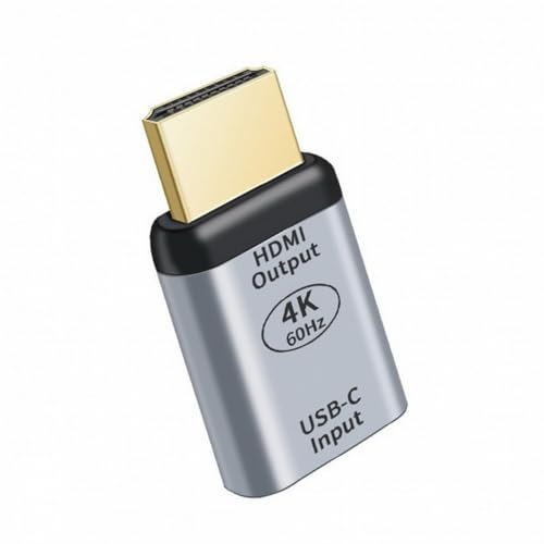 Cablecc - Adaptateur USB-C femelle vers HDMI HDTV à résolution 4K 60 Hz 1080p pour tablette, téléphone et ordinateur portable