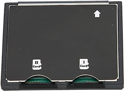 Lecteur D'adaptateur de Carte Mémoire Compact SD SDHC SDXC vers CF, Adaptateur de Carte Mémoire/Carte de Stockage Micro XC/HC vers CF, Adaptateur CF de Type I pour Caméra Haute Vitesse(2 * TF à CF)