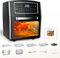 Heißluftfritteuse, 12 l, ölfrei, Air Fryer mit 18 Programmen, Keep Warm Funktion, LED Touchscreen, Temperatureinstellbar, BPA-frei, 100 Rezepte Papier, Schwarz