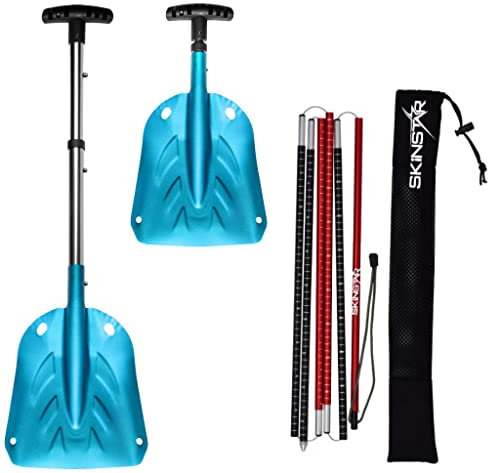 SkinStar Sonda para avalanchas de 260 o 320 cm y pala para nieve, plegable, de aluminio, ligera y compacta, juego de avalanchas