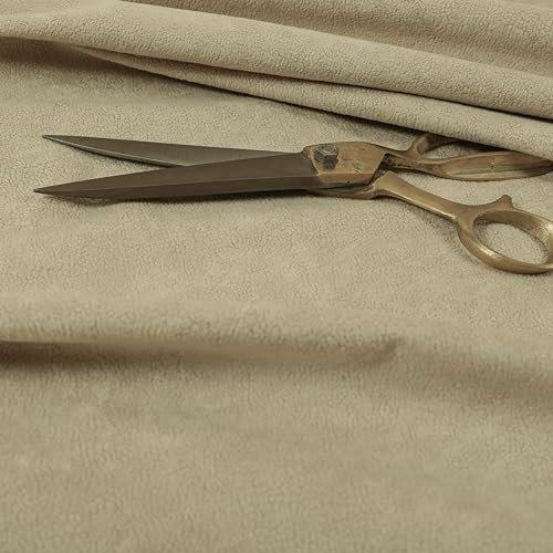 Redbrick Mill Fabrics Weicher, hochwertiger Polsterstoff aus Samt mit Moleskin-Körnung, Beige, für Sofas und Vorhänge (Meterware)