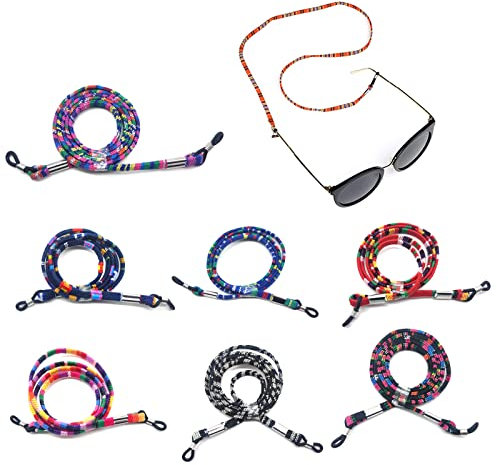 iTauyees Brillenband, 7 Stück Universal Brillenkette Brillenschnur Sonnenbrille Band Sonnenbrillenhalter Brillenhalter für Damen Herren