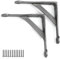 Edenic 2 Stück Gerüstbrett-Galgen-Regalhalterungen – 15,2 x 15,2 cm robuste Wandhalterung aus Gusseisen für Regale mit 12 Schrauben 30 x 4 mm für Küchenregale, Zimmer, Outdoor-Unterstützung