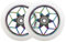 Geieold 2 Stück SSRies Scooter Zubehör 110 mm Rollerräder PU- Auto Wasserfall Dicke mit Kugellager ()