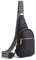 Telena Brusttasche Damen Sling Bag, PU Leder Crossbody Bag Klein Umhängetasche Frauen Schultertaschen für Outdoorsport/Reisen/Einkaufen(Schwarz