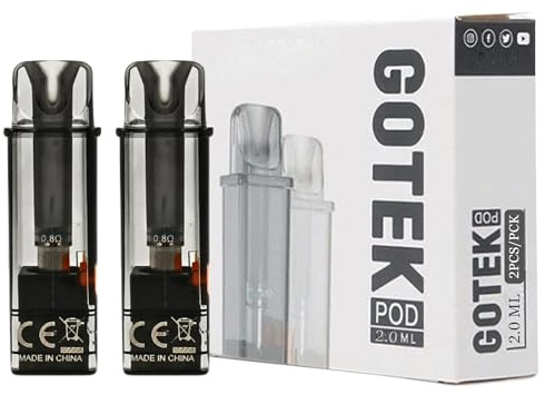 Aspire Gotek X Replacment Pod 0.8ohm, Smooth MTL & RDTL Vaping, Inhale Activated, 10-13W, TPD Compliant Ecig 2ml No Nicotine (Replacment Pod 0.8ohm)