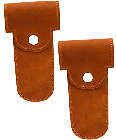 minkissy 2st Rasiermesser Fall Aufbewahrungstasche Für Rasierapparate Henson-rasur Rasiermesserabdeckung Aus Leder Etuis Für Heimrasierer Rasierschutz Reisen Pu Aufbewahrungskiste Sanft