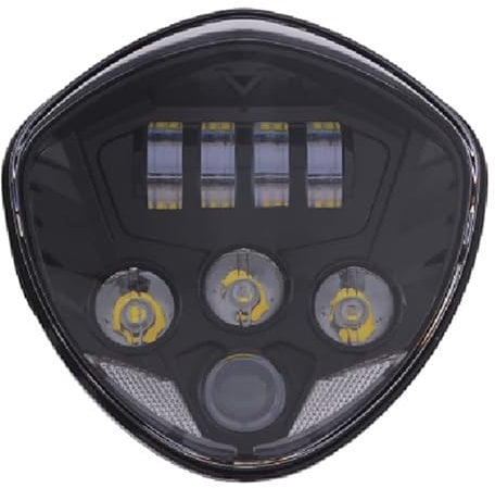 PINTLE Motorrad Scheinwerfer Für Victory Cross Country 8-Ball Vegas Hammer Judge Boardwalk Etc Für Cafe Racer Moto Scheinwerfer Kopflicht Motorrad -Scheinwerfer