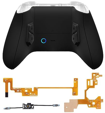 eXtremeRate Victor X Remap Kit für Xbox Series X/S Controller,6 Remap Profiles&Ergonomisches Rücken Gehäuse&Side Rails Shell&4 Back Buttons für Xbox Core Controller-Schwarz