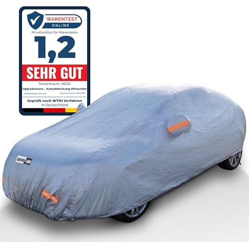 Upgrade4cars Bâche de Protection Voiture Extérieur | Housse Auto Universelle pour Été et Hiver | Bache Exterieur Voiture - L (483 * 178 * 121 cm)