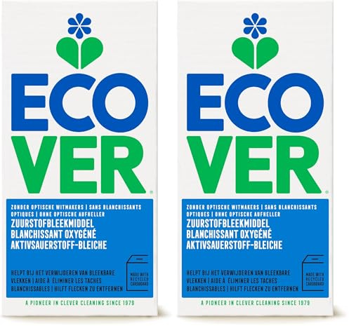 Ecover Blanchissant Oxygéné | Origine Naturelle Doux Pour Les Peaux Sensibles | Détache Et Permet D'Avoir Un Blanc Éclatant | 400G (Lot de 2)