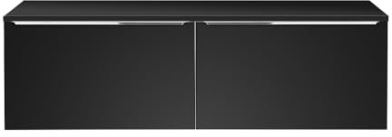 Lomadox Badezimmer Doppelwaschtisch-Unterschrank 160cm, schwarz matt, 4 Schubladen