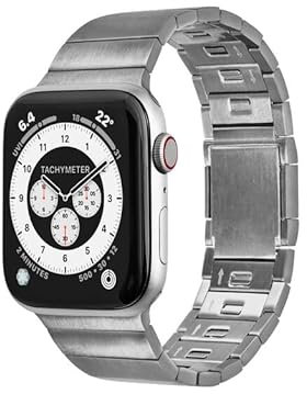 LAUT Links 2.0, Armband für Apple Watch, 42/44/45/49 mm, Edelstahl, Silber