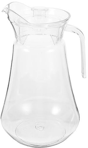 PRETYZOOM Jarra Acrílica Jarra De Agua Transparente Con Tapa Jarra Para Frigorífico De 2 Litros Botella De Agua Fría Y Caliente Jarra De Café Para Té Helado Sangría Limonada Zumo Leche
