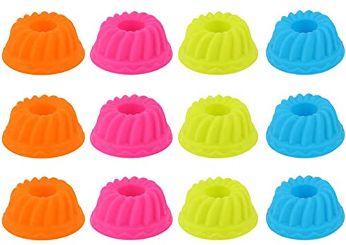 Lybunair 12 mini pirottini in silicone per cupcake e muffin