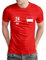 Österreich T-Shirt „EM 2024“ Austria Trikot Fußball Shirt Herren Damen Unisex Europameisterschaft - personalisiert mit Zahl & Namen - Fanartikel Fan-Outfit, Rot, Gr. L